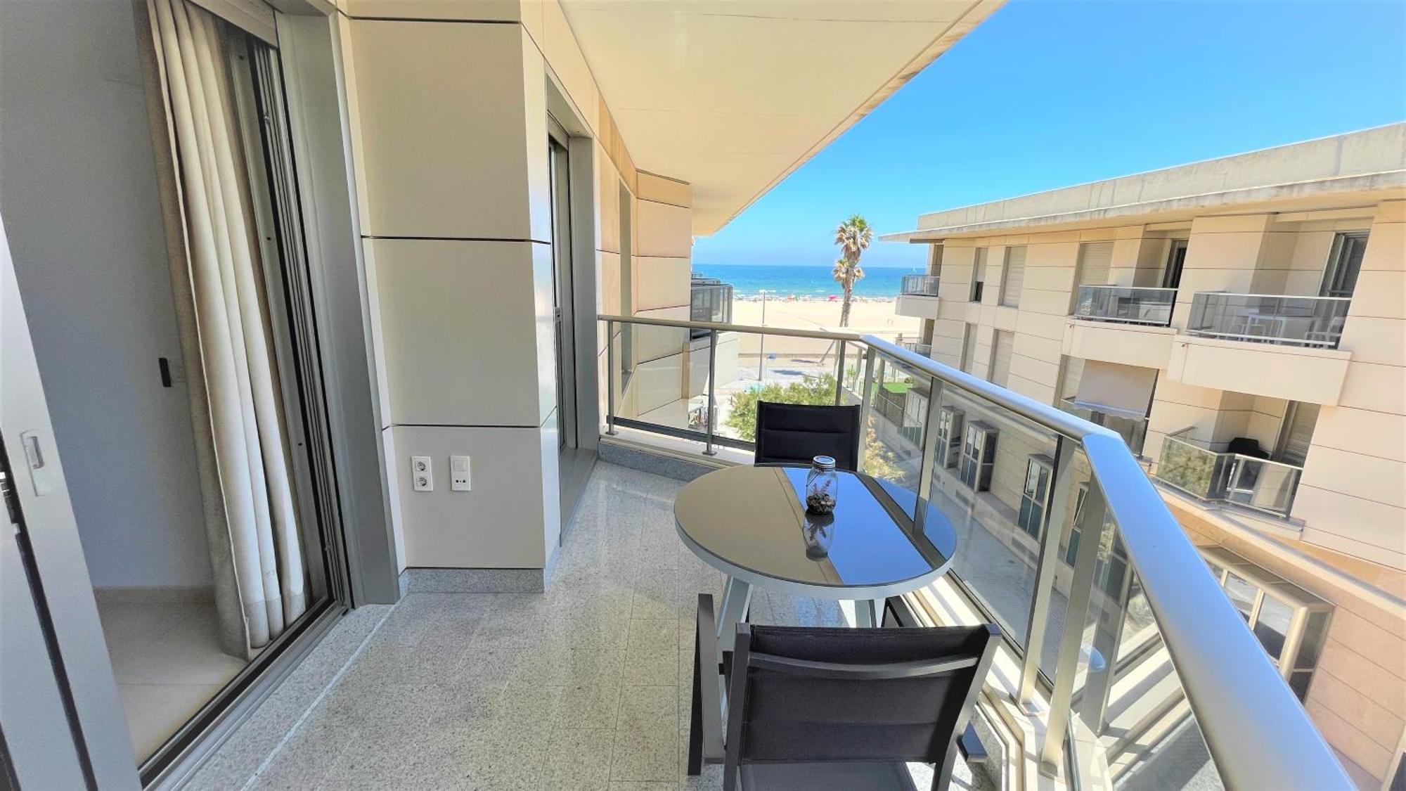Beach Valencia Luxury A40-35 Apartment With Terrace And Sea Views Luaran gambar